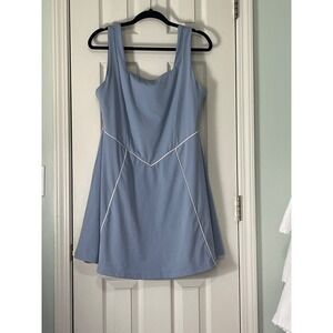 Catch Me Boutique Women XL Light Blue Athletic Tennis Pickleball Dress White Trm